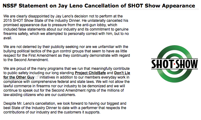 Jay Leno Cancellation Statement