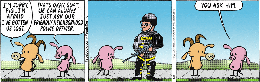 militarized police cartoon