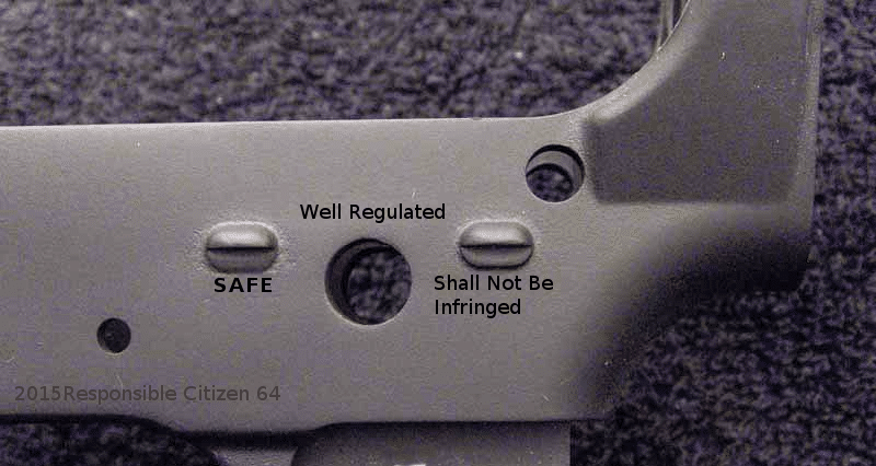 A picture of an ar-15 with a safety switch on it, highlighting the product released in October 2015.