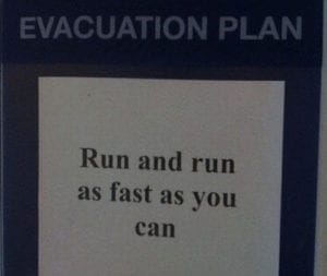 run and run as fast as you can sign