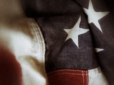 American flag photograph - thank you for your service print.