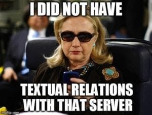 Hillary - textual relations