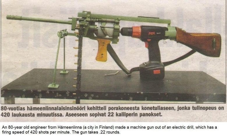 home-made machine gun