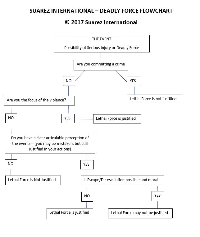 Flowchart on the use of deadly force