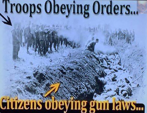 troops obeying orders