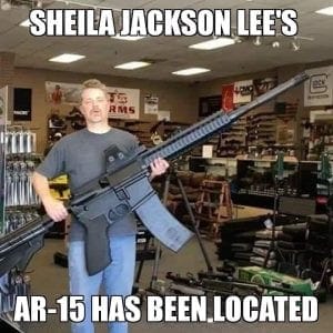 Sheila Jackson Lee's AR-15 has been located