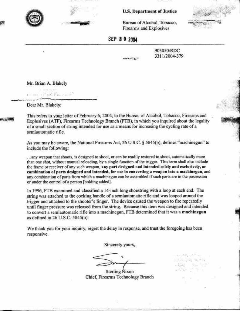 ATF letter