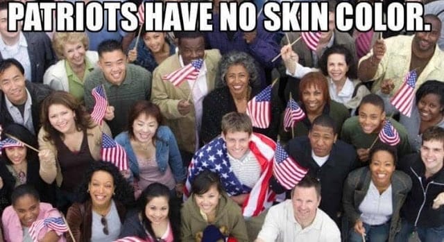 Patriots have no skin color