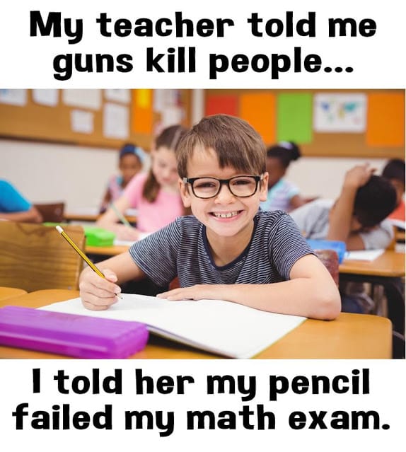 Teacher told me guns kill people