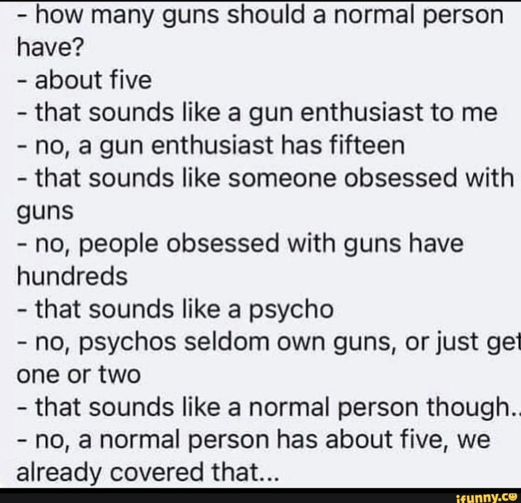 Guns and a normal person