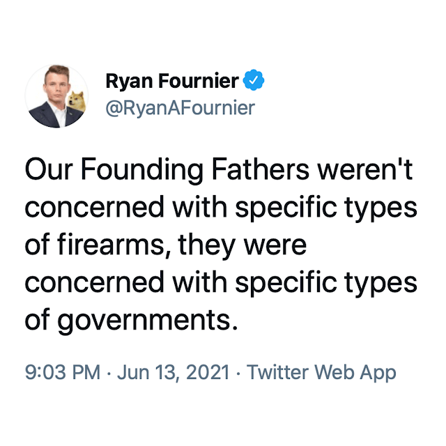 Ryan Fournier's tweet