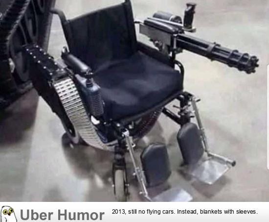 Gatling gun wheelchair
