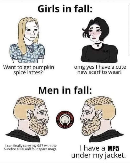 Girls vs. Guys in the fall