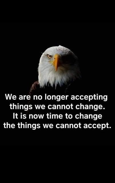 Eagle: it is now time to change the things we cannot accept