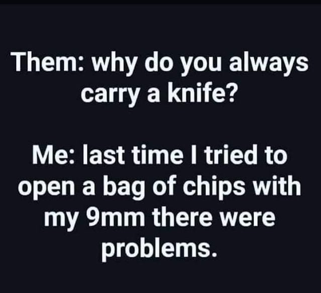 why I carry a knife