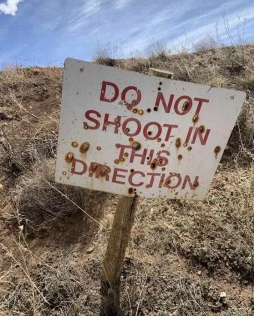 Don't shoot in this direction