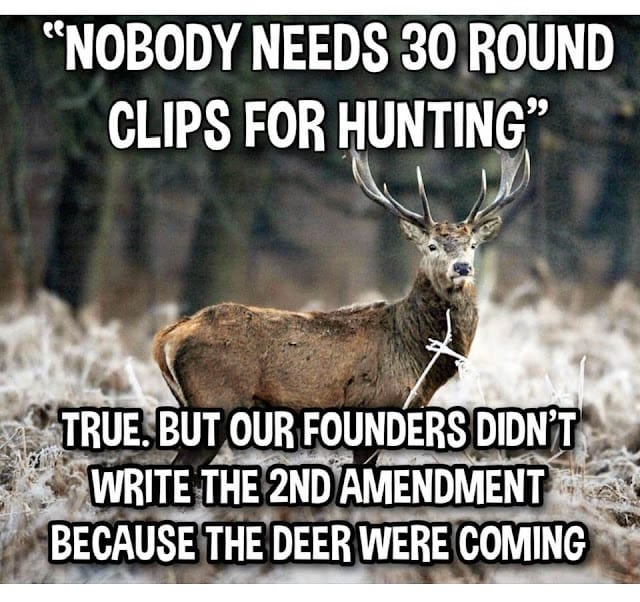 2nd Amendment wasn't written for hunting
