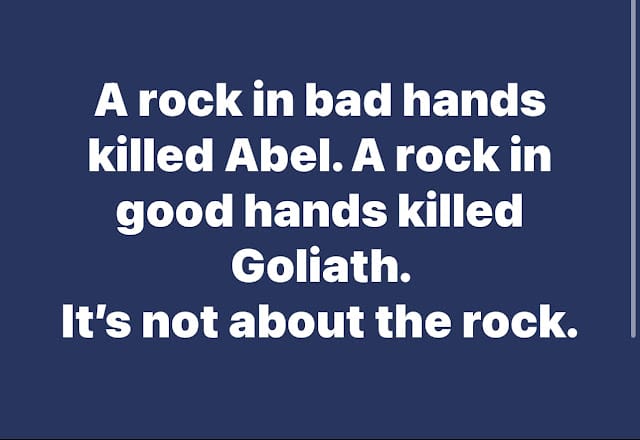 It's not about the rock