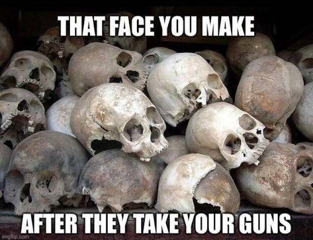 Skulls - the face you make after they take your guns