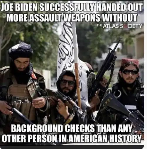 Biden handout of guns to Taliban